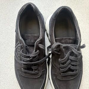 Prada Men's Black and White Sneakers